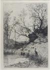 Collection of approximately 70 prints, including etchings and wood engravings.